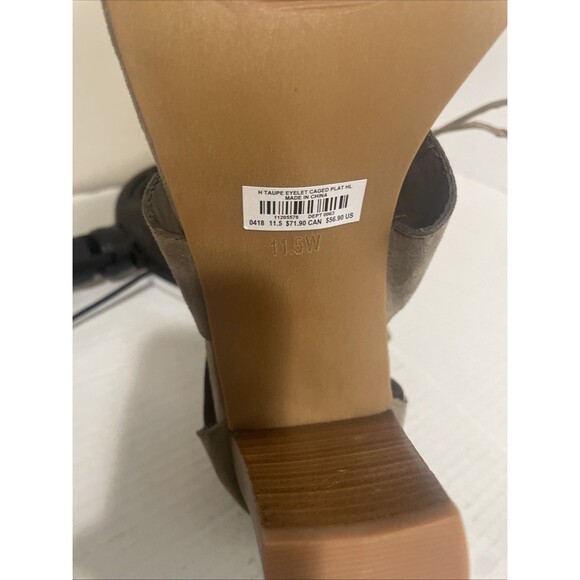 Torrid Sandals Women’s 11.5W Olive Faux Suede Open Toe Lace Up Block Heel Zip Up - Picture 15 of 15